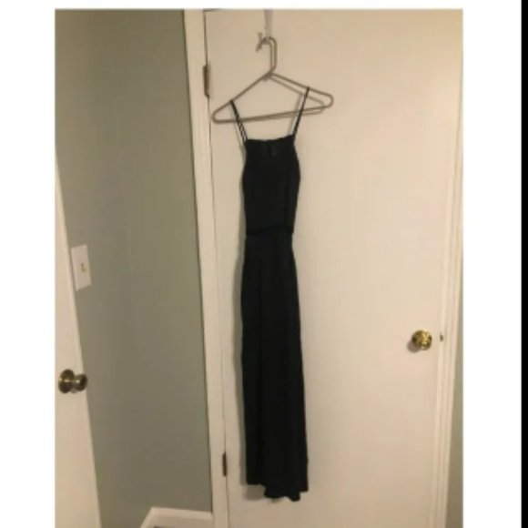 Free People Tuxedo Lace Velvet Accent Jumpsuit Sz 0 - Picture 4 of 5